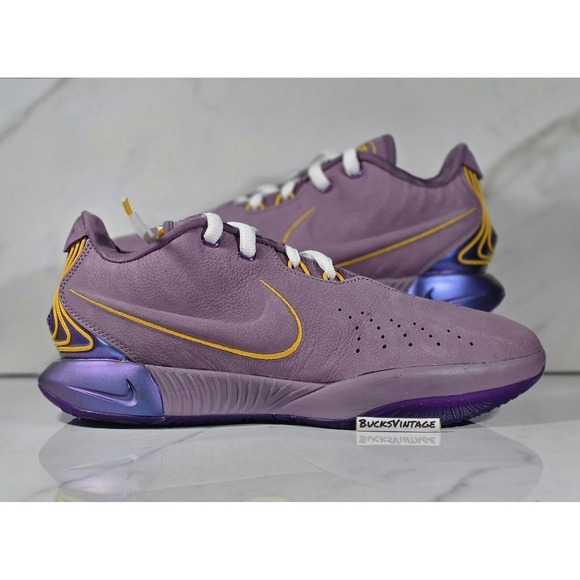 Nike Lebron 21 XXI Purple Rain Lakers Yellow FV2345-500 Men\'s Size 9.5 NEW Rare main image 11